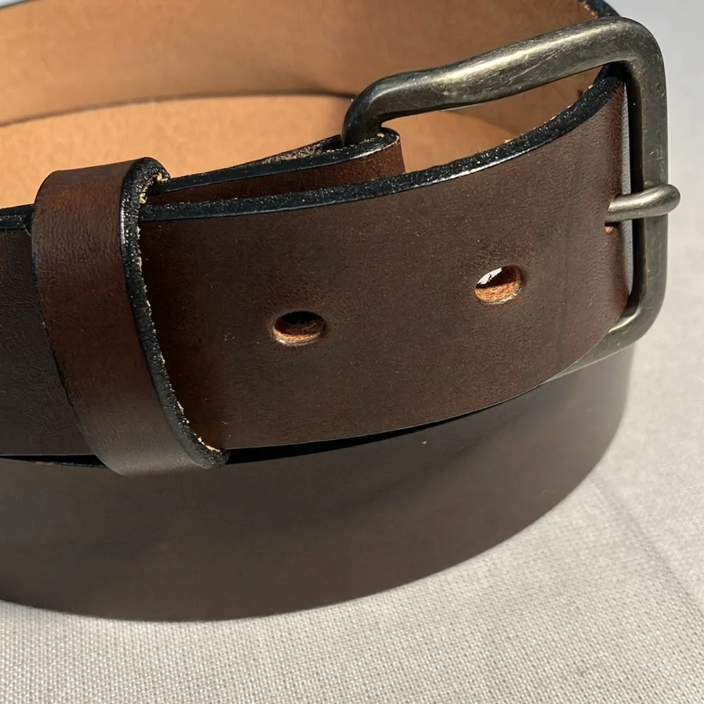 Dark Brown Leather Belt NWOT Possibly Handmade